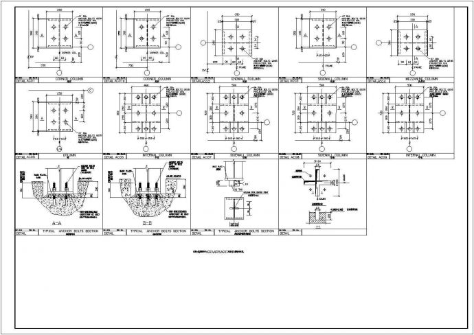 某地区66.8x60.8m带吊车的钢结构厂房结施图【34个CAD文件】_图1