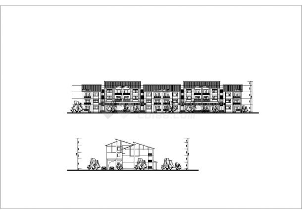 某多层框架结构村镇住宅楼设计cad详细建筑方案图（含设计说明）-图一