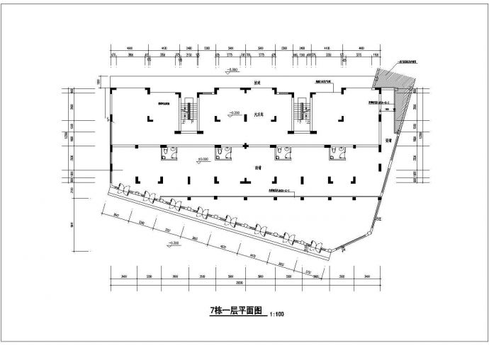 京润国际花园小区某框架结构多层住宅楼设计cad建筑方案图_图1
