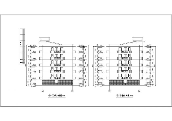 宁波xx小区2700平米五层砖混结构住宅楼建筑设计CAD图纸（含车库层）_图1