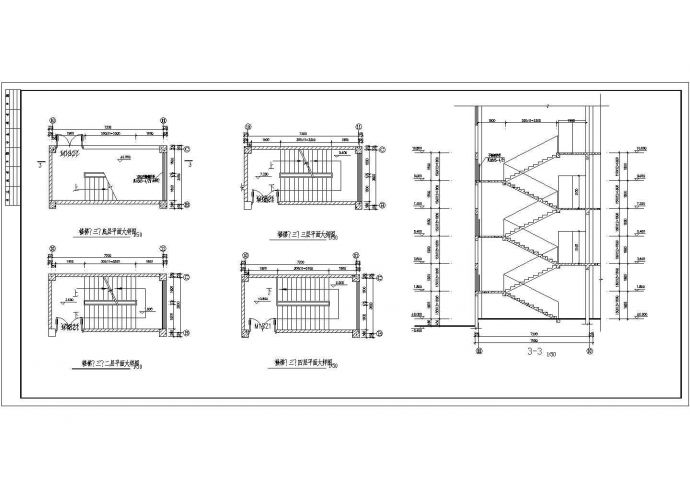 某高等技术学院主体三层局部四层框架结构浴室设计cad全套建筑施工图（含设计说明）_图1