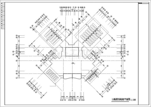 某高档花园小区小高层住宅楼设计cad详细建筑施工图（含多栋设计）-图二