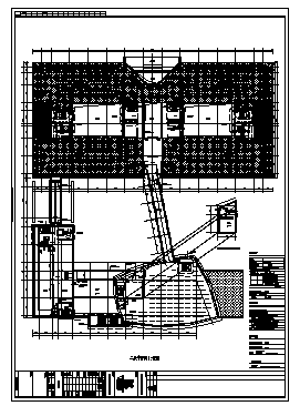 某市五层单位后台中心建筑施工cad图，共三十九张-图一