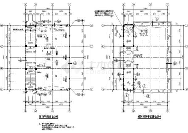 私人住宅建筑CAD图-图二