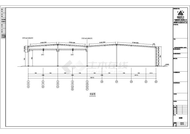 成都西南石材2期厂房施工设计全套CAD图-图二