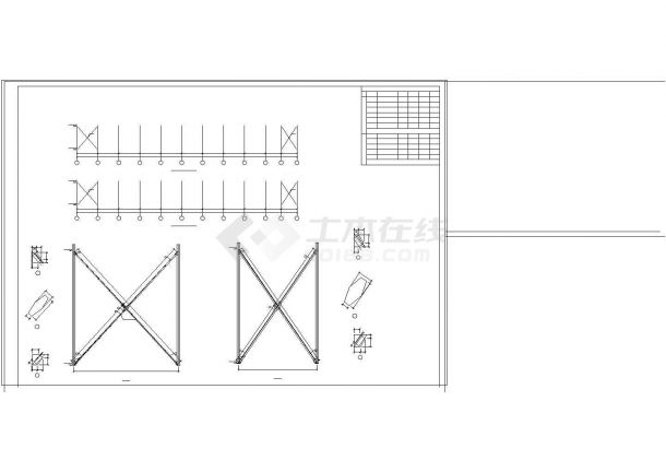 84x16m 16米跨门式刚架结构厂房施工图-图二