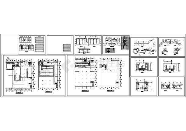 一套厂房空调通风平面cad施工方案图-图一