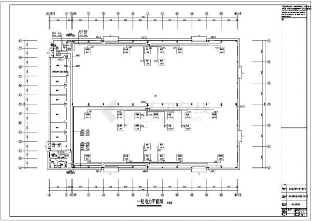 5339㎡四层厂房车间电气设计图纸-图一