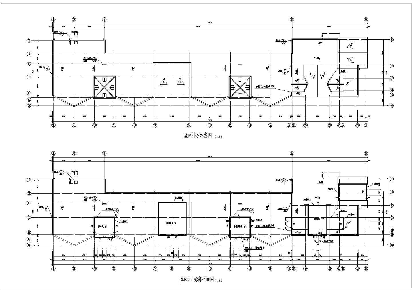 某框架结构三层欧式幼儿园设计cad全套建筑施工图（标注详细）