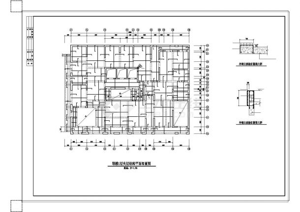 41层纯剪力墙住宅楼结构设计cad图纸-图二