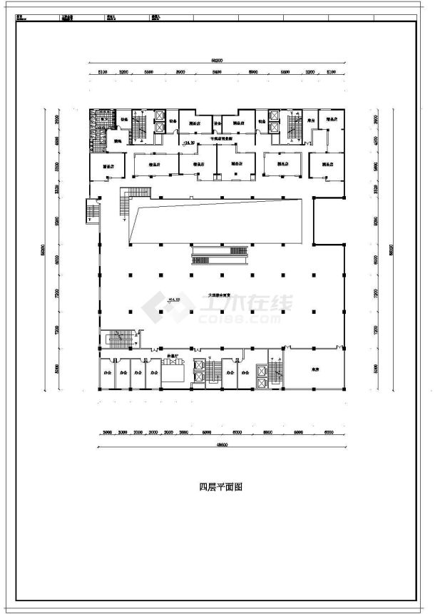 某大型商场CAD设计方案图纸-图一