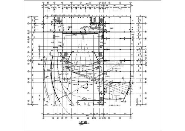 北京海淀区某6500平米3+1层框架结构大剧院建筑CAD设计图纸-图二