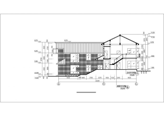 镇江某度假村1900平米2层框混结构双拼休闲别墅楼建筑CAD设计图纸_图1