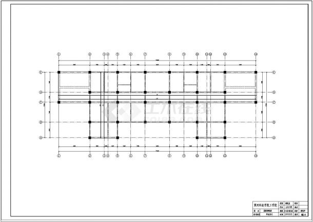 土木工程毕业设计_办公楼设计_【6层】4465.00平米框架行政办公楼毕业设计（含计算书，建筑结构设计CAD图）-图一
