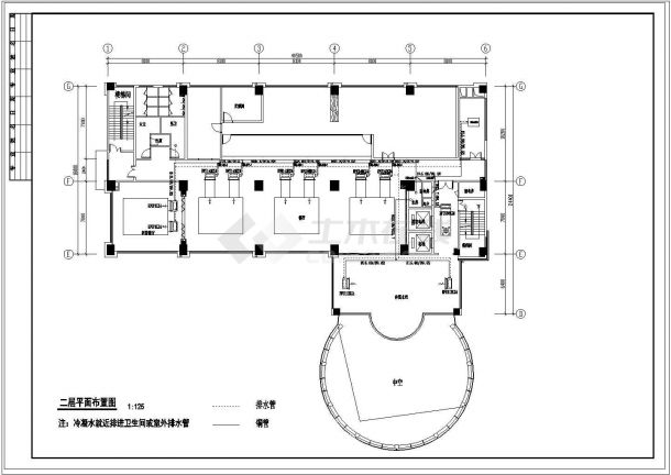 办公大楼中央空调系统cad设计施工图-图二