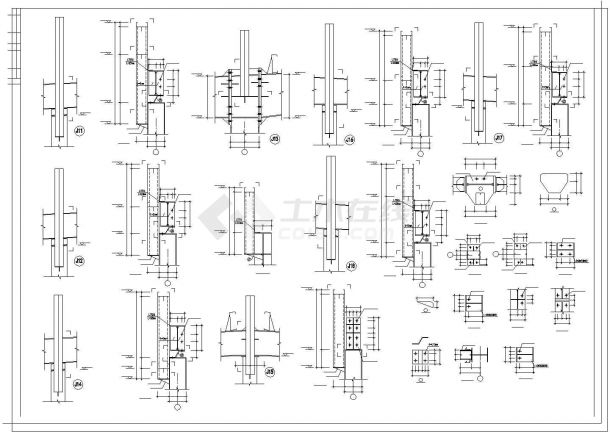 某地区新建厂房轻钢结构CAD平面布置参考图-图二