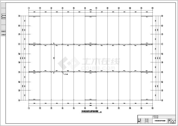 5351.3平米单层全钢结构多跨带吊车厂房结施图（设计说明）-图一