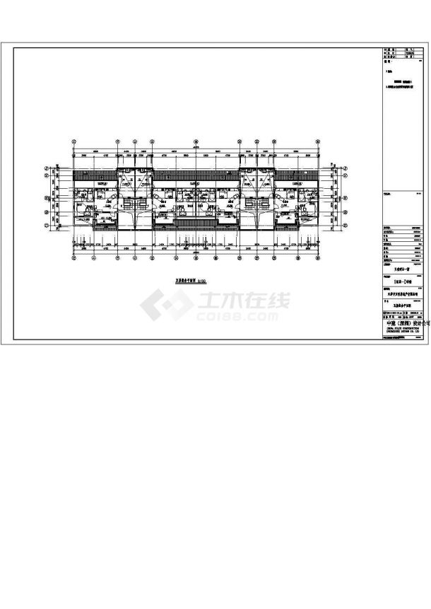 郑州某小区2450平米4+1阁楼层住宅楼建筑设计CAD图纸-图二
