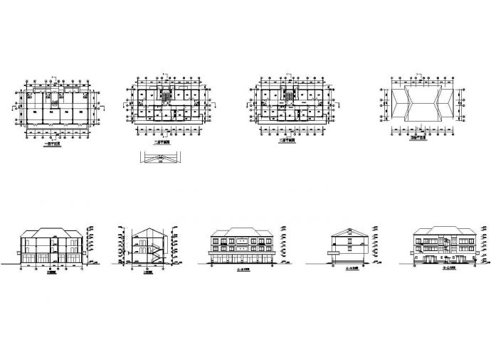 三层住宅楼（底层商业）建筑设计施工图_图1