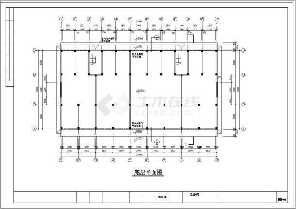 城中村改造多层住宅楼CAD施工图纸-图二