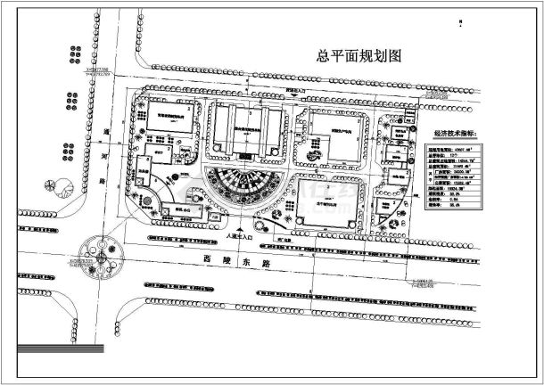 小型药厂总平面规划图-图一