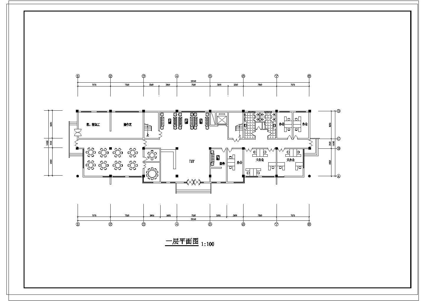 办公楼设计_多层办公楼平立面CAD图附效果图