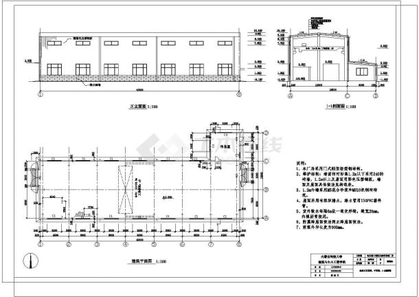 某单层钢结构厂房设计（含计算书，全套图纸）-图二
