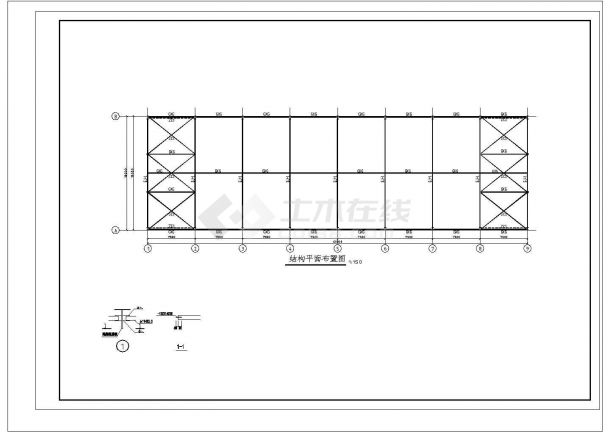 60x18m 单层钢架结构厂房结构施工图-图一