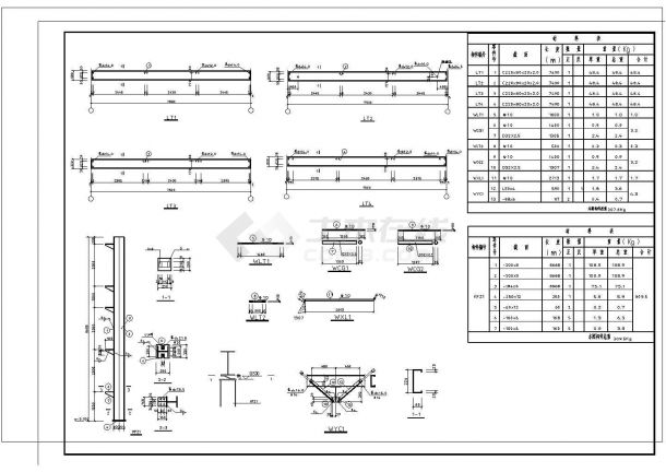 60x18m 单层钢架结构厂房结构施工图-图二