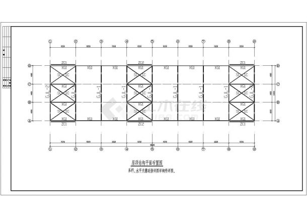 49.6x13.4m 单层门式钢架结构厂房结构施工图-图一