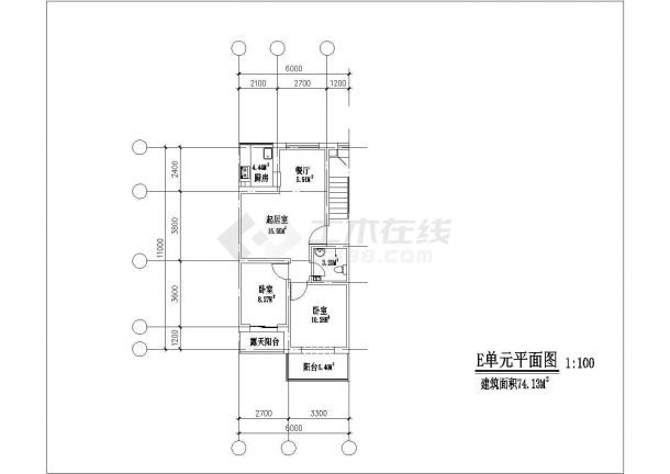 武汉市某新建小区74-144平米左右的平面户型设计CAD图纸（16张）-图一
