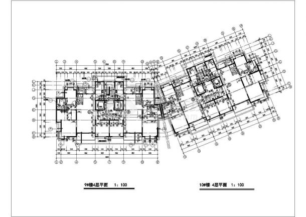 上海xx小区1.4万平米左右16层框架结构住宅楼平面设计CAD图纸-图二