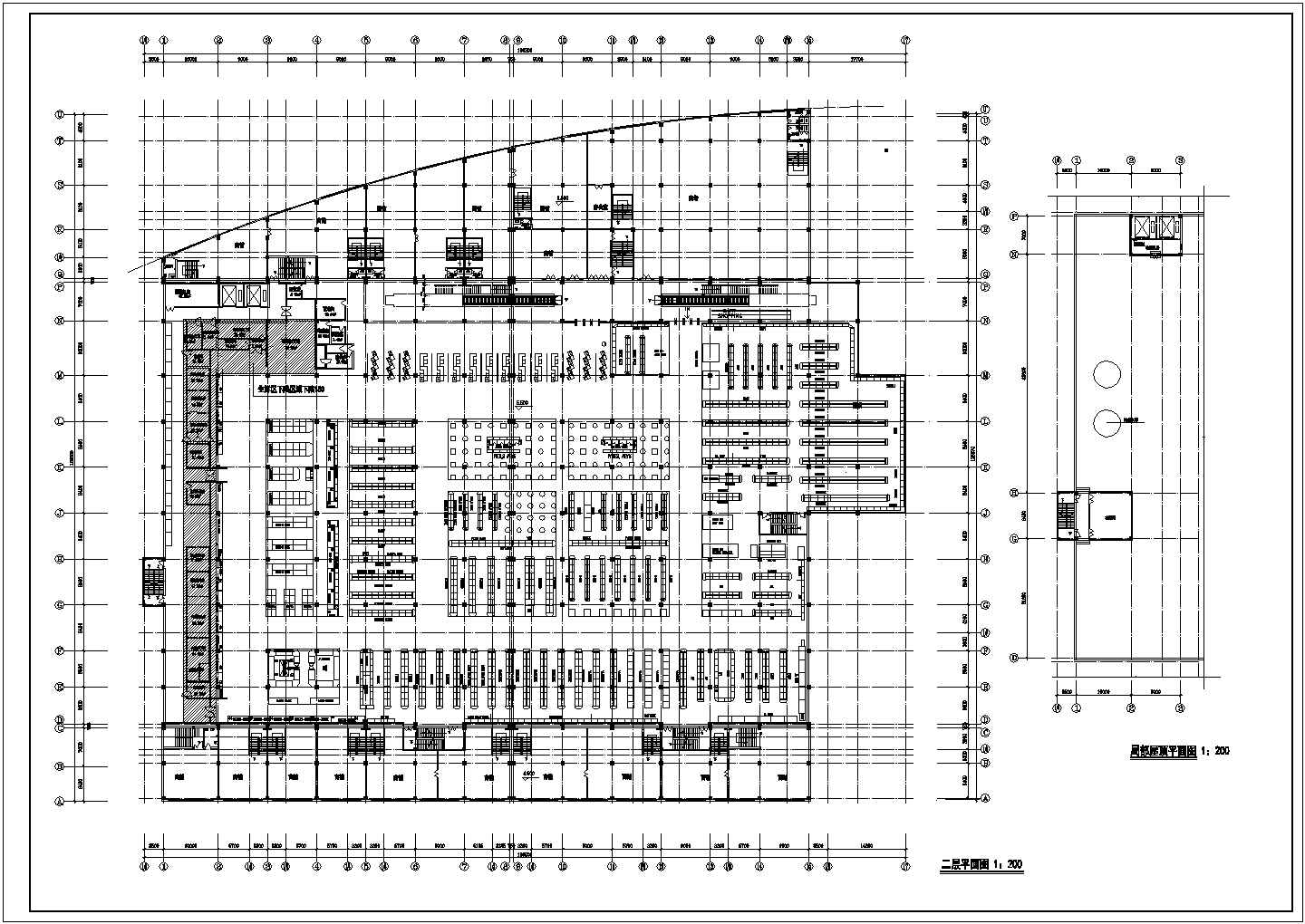 【苏州】某小区旁超市全套装修施工设计cad图纸(含首层平面图)