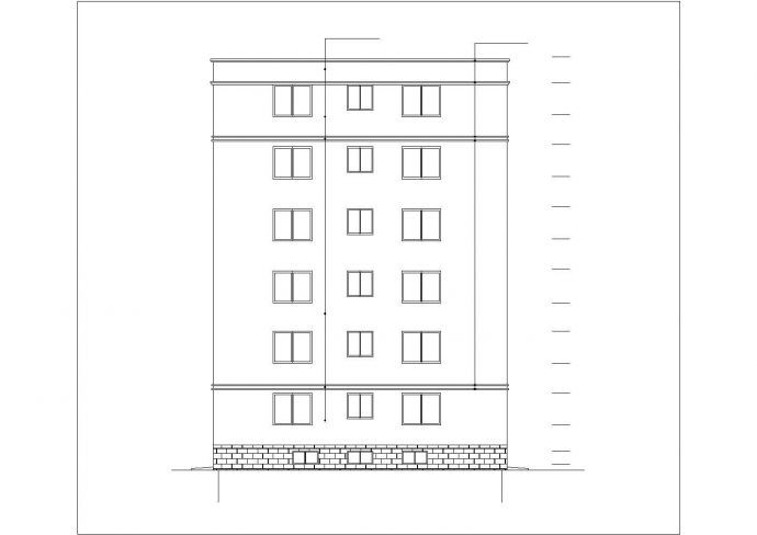 xx小区4700平米6层砖混结构住宅楼建筑设计CAD图纸（含半地下室层）_图1