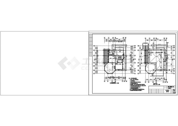 [香格里拉]某二层别墅建筑设计CAD施工图-图一