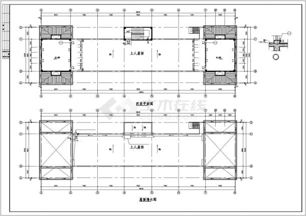 佛山某商业街2000平米左右4层框架结构商业楼建筑设计CAD图纸-图一