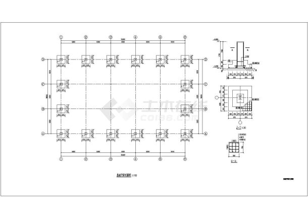 某地单层门式钢架结构厂房施工图纸-图二