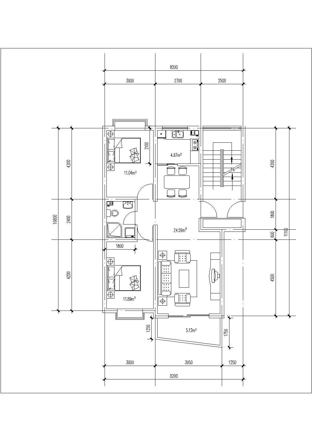 溧阳市某新建小区78-108平米经典热门户型设计CAD图纸（9张）