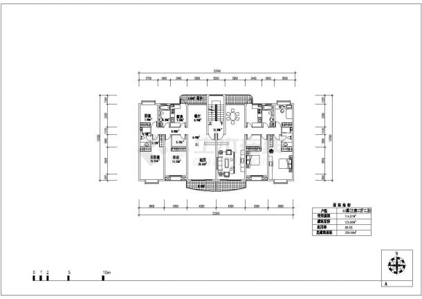 滁州市某新建小区110-230平米大面积户型设计CAD图纸（共12张）-图一