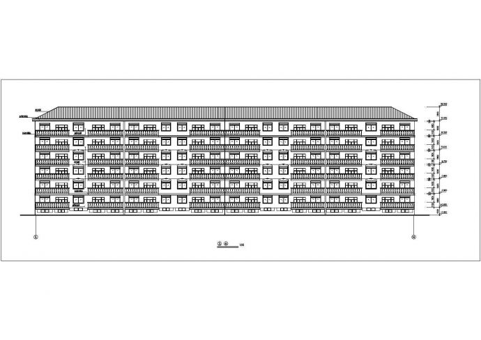 烟台市小区七层框架住宅楼平立剖面设计CAD图纸（含阁楼和架空层）_图1