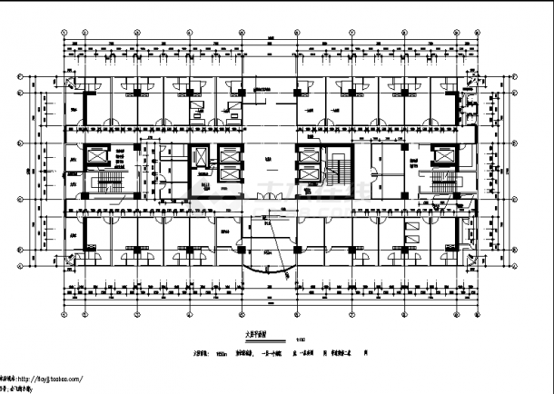 20层33008平方米人民医院住院楼设计建筑施工cad图纸-图一