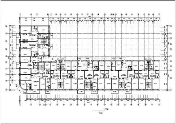 小区7000平米7层框架结构住宅楼建筑设计CAD图纸（含阁楼和车库层）-图二