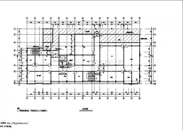 5层4770平米综合医院门诊楼建筑设计施工cad图纸-图一