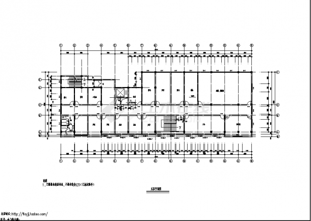 5层4770平米综合医院门诊楼建筑设计施工cad图纸-图二