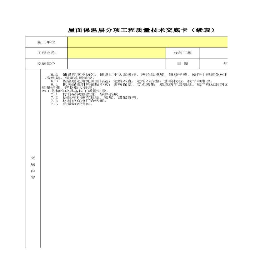 屋面保温层分项工程质量技术交底卡-图二