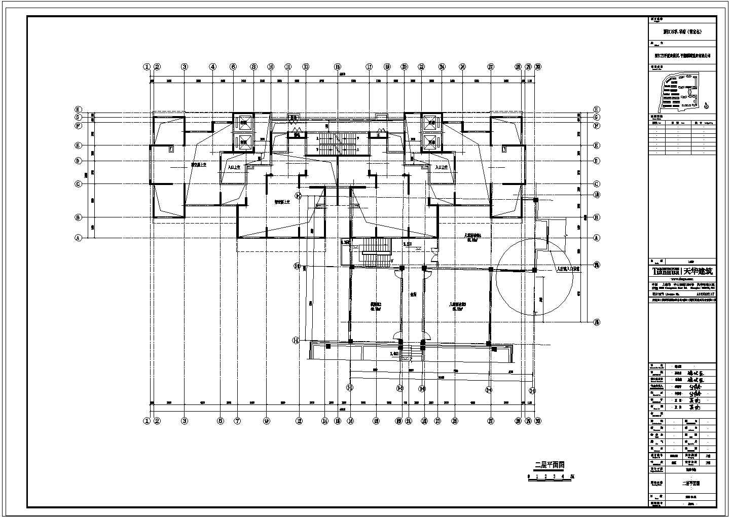 [浙江]高层塔式含跃层住宅楼建筑设计CAD施工图