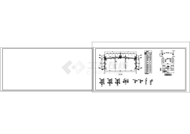 65.56x15m 15m跨轻钢结构厂房结构施工图-图二