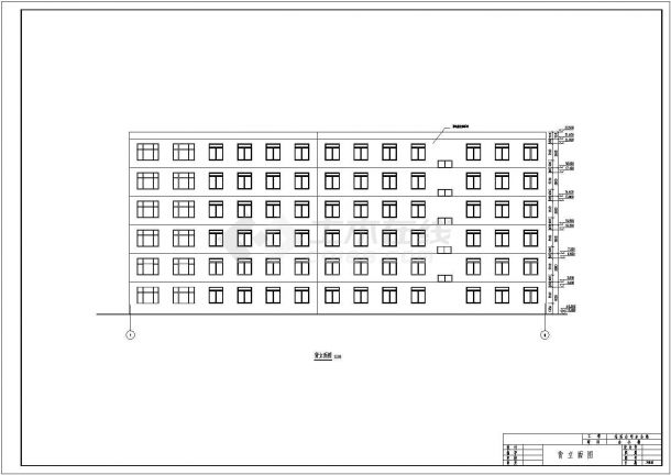 土木工程毕业设计_办公楼设计_某建筑面积5143.67平米六层框架结构办公楼毕业设计cad全套建筑施工图（含结构设计，含计算书）-图一