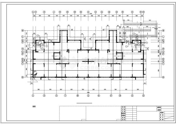 某高层剪力墙结构住宅楼cad施工工程图纸-图一