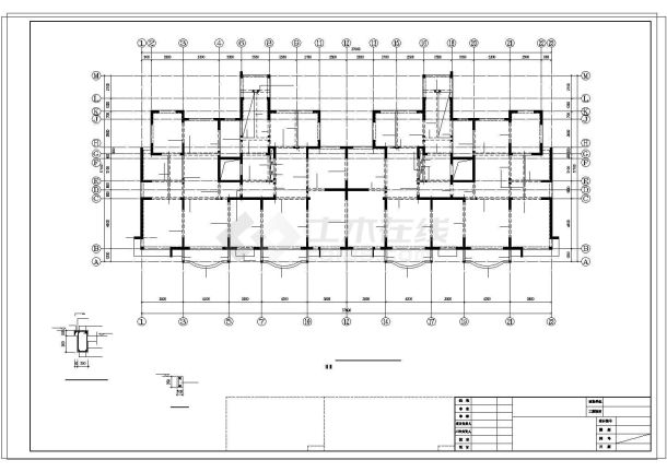 某高层剪力墙结构住宅楼cad施工工程图纸-图二